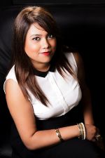 Rumana against black background