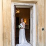 bride in a doorway